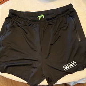 Men's Black MEAT running Shorts